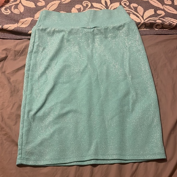 Lularoe sparkly blue pencil skirt (S) - Picture 3 of 4